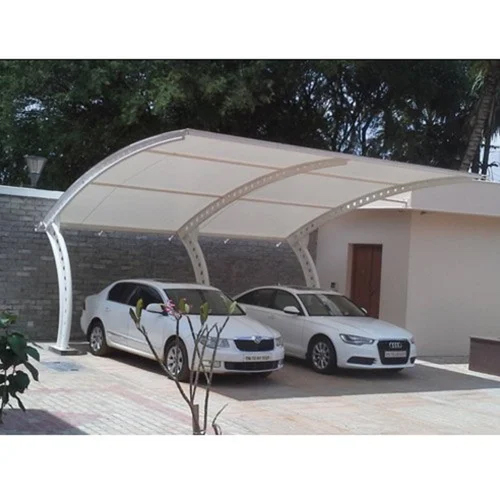 Domestic Car Parking Tensile Structure - Color: White