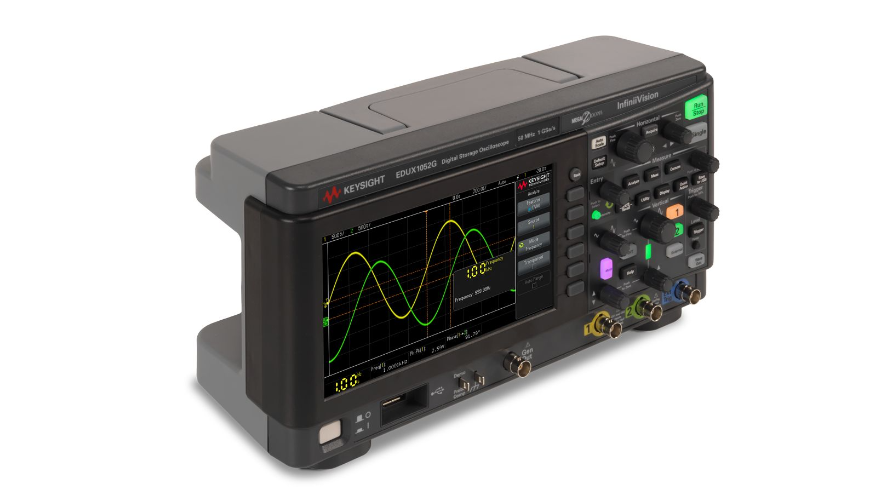 Edux1052g Keysight Oscilloscope: 50 Mhz, 2 Analog Channels, With A Built-in Waveform Generator - Height: 166 Millimeter (Mm)