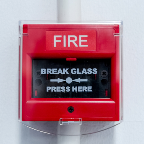 Wall Mounted Fire Alarm - Color: Red