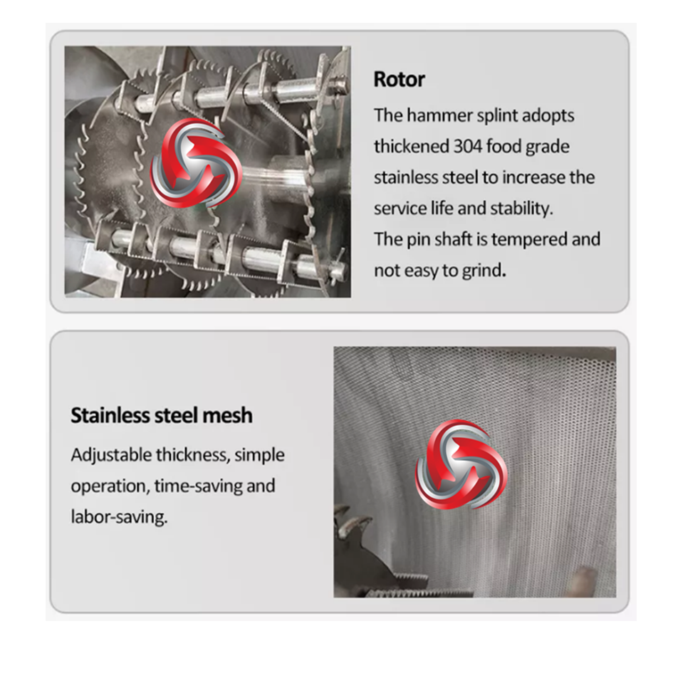 10Hp 304SS Commercial Spice Grinder Hammer Mill Machine