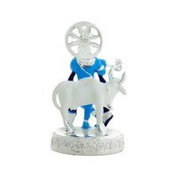 Silver Plated Cow Krishna