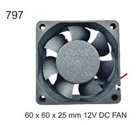 60x60x25 Mm 12v Dc Fan - Application: Electronics Enclosures