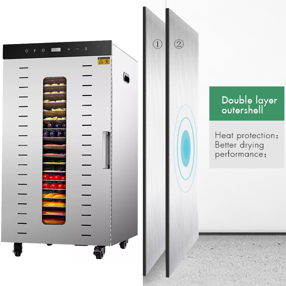 304SS Digital Control Food Vegetable Fruit Dehydrator Machine