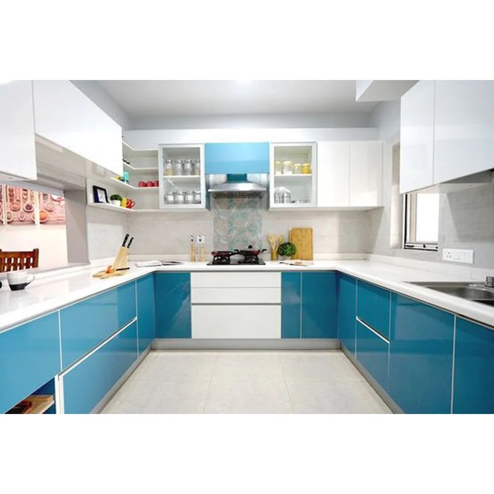 Modern HDHMR U Shape Modular Kitchen