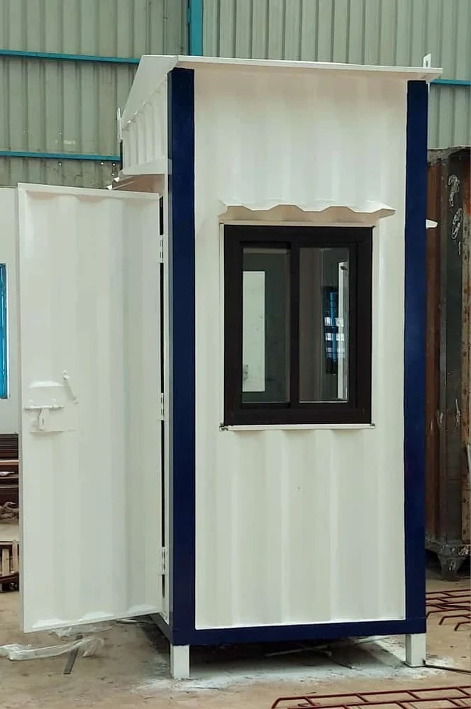 Portable Security Guard Cabin - Color: White