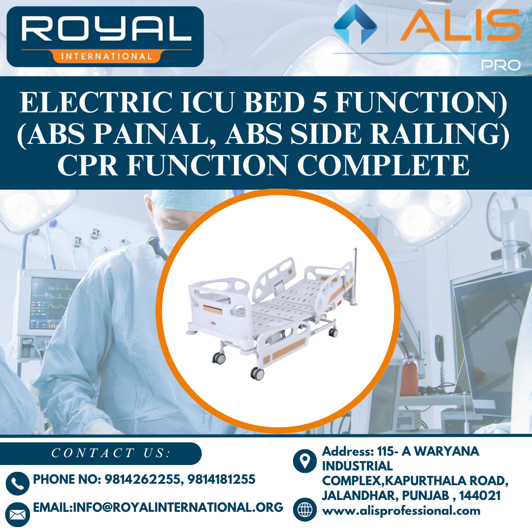 ELECTRIC ICU BED 5 FUNCTION) (ABS PAINAL, ABS SIDE RAILING) CPR FUNCTION COMPLETE