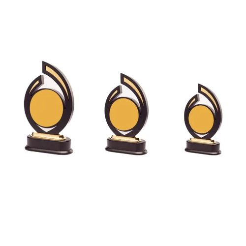 5222 A Wooden Trophies - High-Quality Wooden, 5-10 Inch Durable, Brown Color, Customized Logo, Round Shape | Ideal for Corporate Recognition Events
