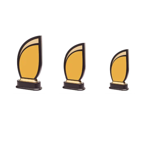 5221 A Wooden Trophies - Wooden Material, 5-10 Inches, Brown Color | Customized Logo, Rectangle Shape, Corporate Event Recognition