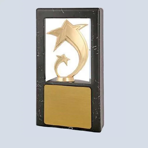 Black Gold Star Wooden Trophy