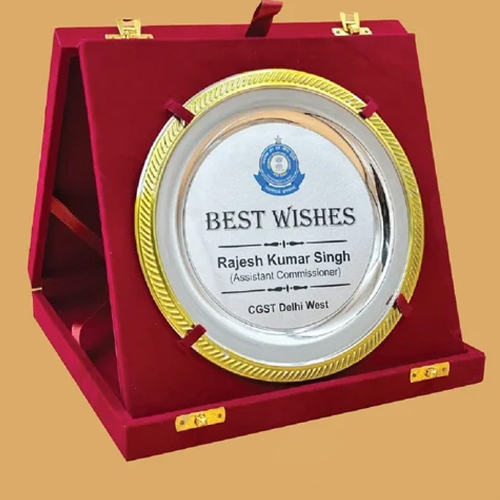 Velvet Box Trophy - Wooden, 10 x 10 Inches | Customizable Logo, Elegant Square Design, Various Colors for Corporate Recognition