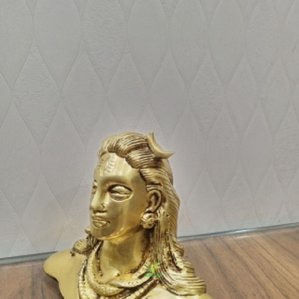 Lord Adi yogi Bust Statue- Hindu God and Destroyer of Evil - for Temple, Home/Office decor, Daily Worship Or Religious Puja Gift Item| Adiyogi Mahadev| Home Decor| Table Decor