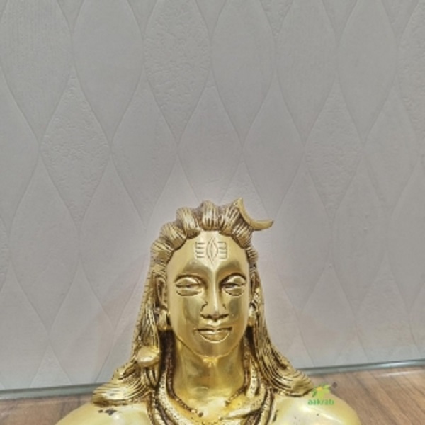 Lord Adi yogi Bust Statue- Hindu God and Destroyer of Evil - for Temple, Home/Office decor, Daily Worship Or Religious Puja Gift Item| Adiyogi Mahadev| Home Decor| Table Decor