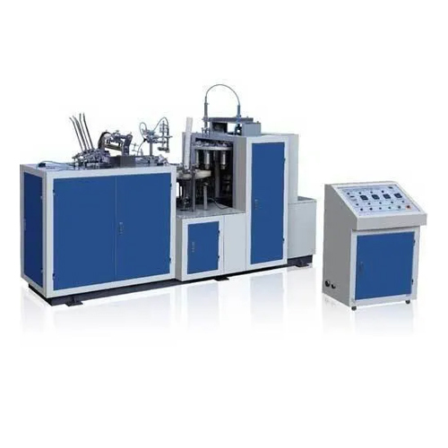 Single Phase Paper Cup Making Machine - Color: Blue