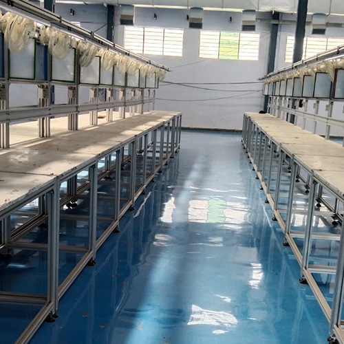 Production Line Setup Table - Color: Silver