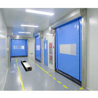 Automatic Pvc Fold Up Door - Color: Blue