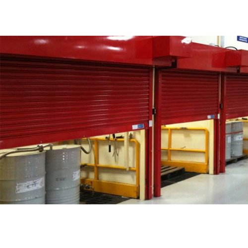 Fire Rated Rolling Shutter - Color: Red