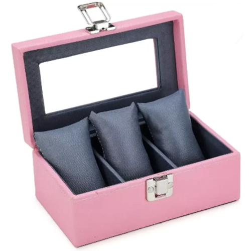 Transparent Pink SS-WB1-08-PKGY-6M Watch Box