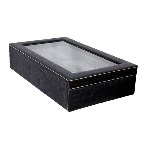 Storeshine Unisex Black Grey 12 Slot Watch Box