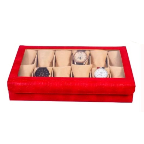 Red Unisex Watch Box - Finishing: Matte Lamination