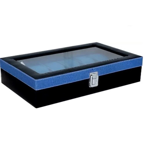 Blue Rectangular Watch Box