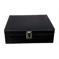 Rectangle Watch Display Box - High-quality Wood, Customizable Size, Sleek Black Color | Glossy Lamination Finish, Perfect Gift For Watch Enthusiasts