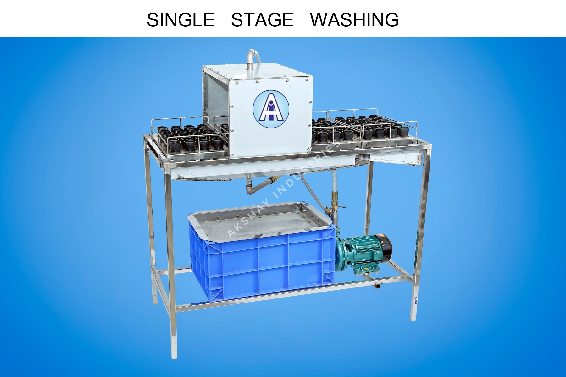 Milk bottle rinsing machine