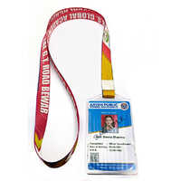Single Side Transparent PVC Card Holder And 16 MM Lanyard