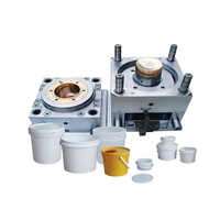 Plastic Bucket Mould - High-quality Steel, Sleek Silver Finish | Die Casting Shaping Mode, Warranty Included
