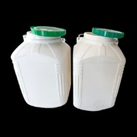15kg Round Jar - Hdpe Material, Rigid Design, White Finish | Ample Capacity, Durable Storage Solution For Powders & Liquids