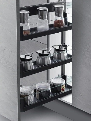 Glass bottle pullout