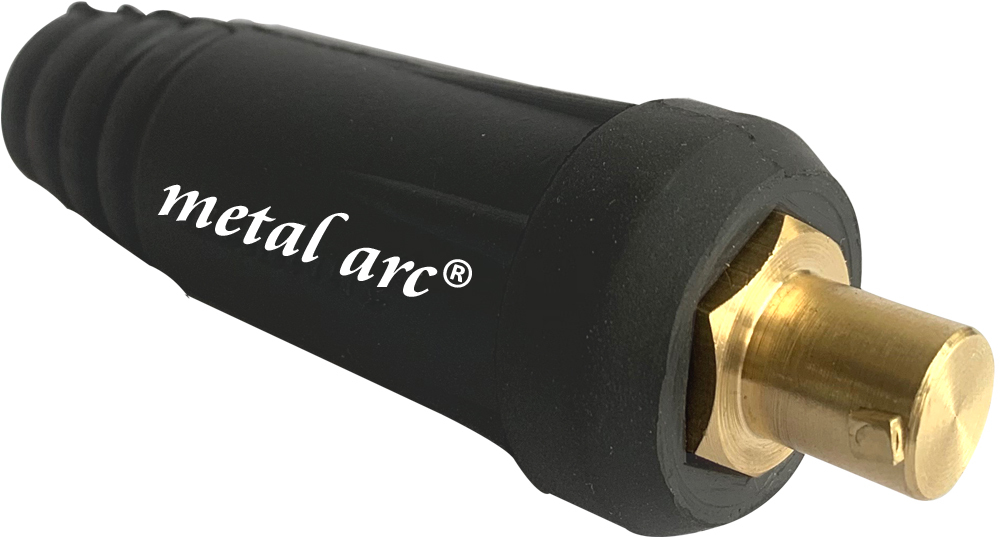 Male Welding Cable Connector Cce Series - 300 Amps, Copper, Up To 50 Mm2, Black | Rugged Durability, Heat & Oil Resistant Insulation