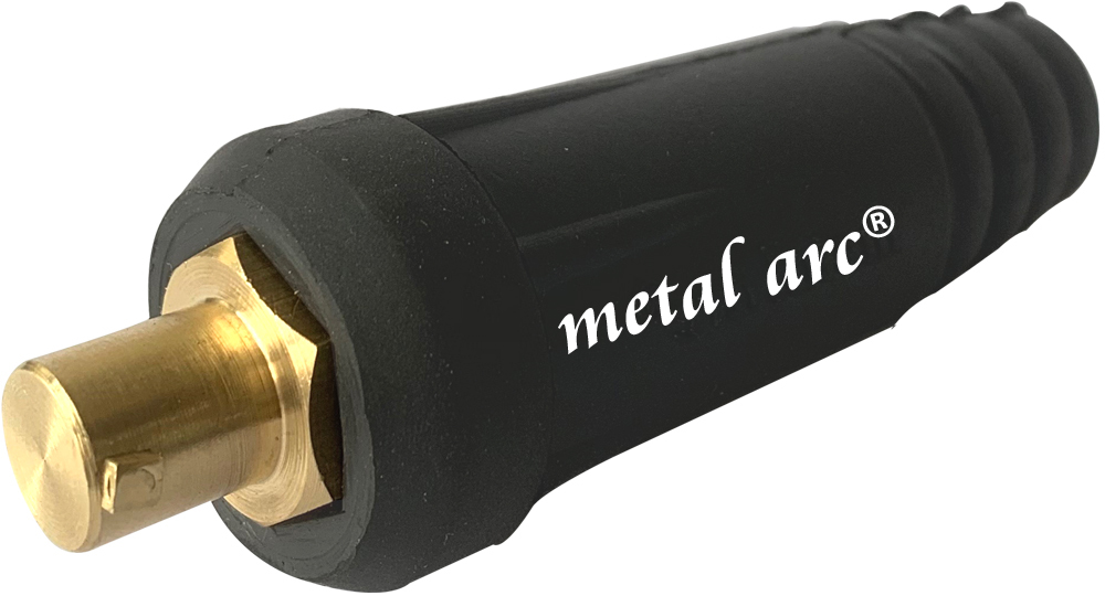 Male Welding Cable Connector Cce Series - 300 Amps, Copper, Up To 50 Mm2, Black | Rugged Durability, Heat & Oil Resistant Insulation