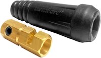 Female Welding Cable Connector Cce Series - 400 Amps, Copper Material, Black Color, Rugged & Durable, Heat Oil & Abrasion Resistant Insulation