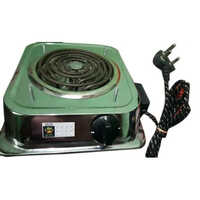 Electric Coil Stove - Mild Steel, 25.5 X 25 X 12.5 Cm | Lightweight, Automatic Temperature Control, 1 Burner