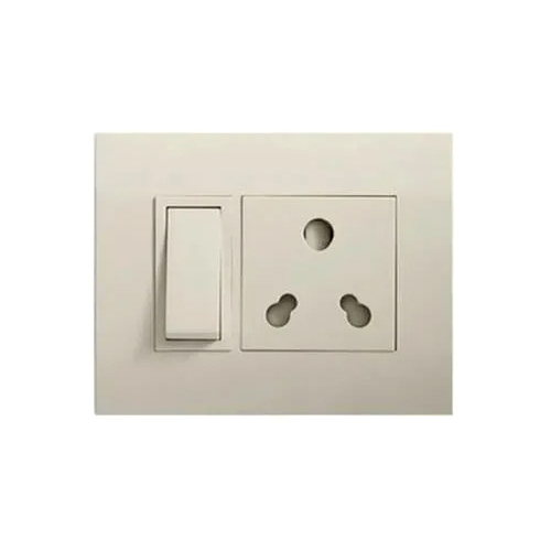 16 Amp Electrical Switch With Socket - Color: White