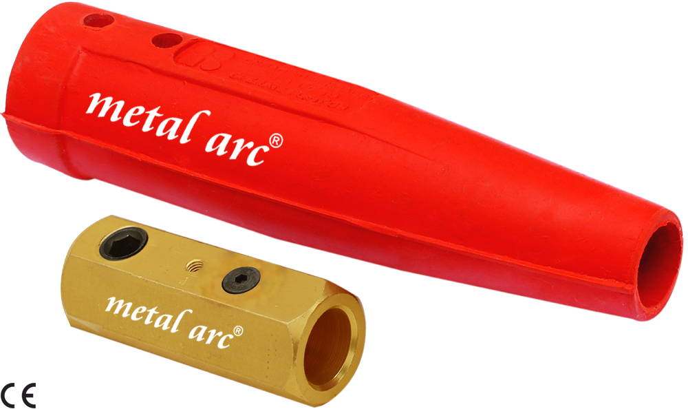 Female Welding Cable Connector Ccl Series - Lhrs4f 400 Amps | Copper, Up To 70 Mmâ² Cable, Red/blue/black, Rugged Design, Heat & Abrasion Resistant