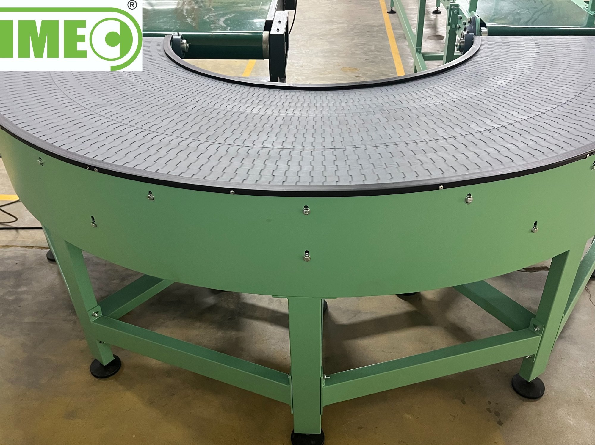 Curve 180 Degree Power Turn Modulr Belt Conveyor