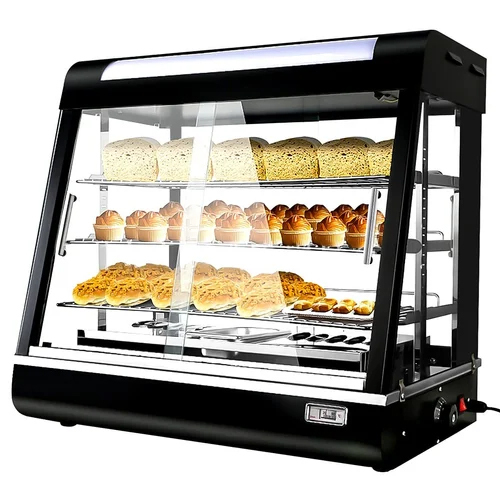 Cake Display Counter - Glass And Stainless Steel, Available In 3-8 Feet Sizes, Polished Silver Finish, 10mm Thick Glass, 3 Shelves For Optimal Display