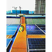 Frp Solar Walkway Grating - Fiberglass, 1220mm X 3660mm, Yellow | Suitable For Walkways, Drainage, Flooring Systems, Mesh Size 38mm X 38mm