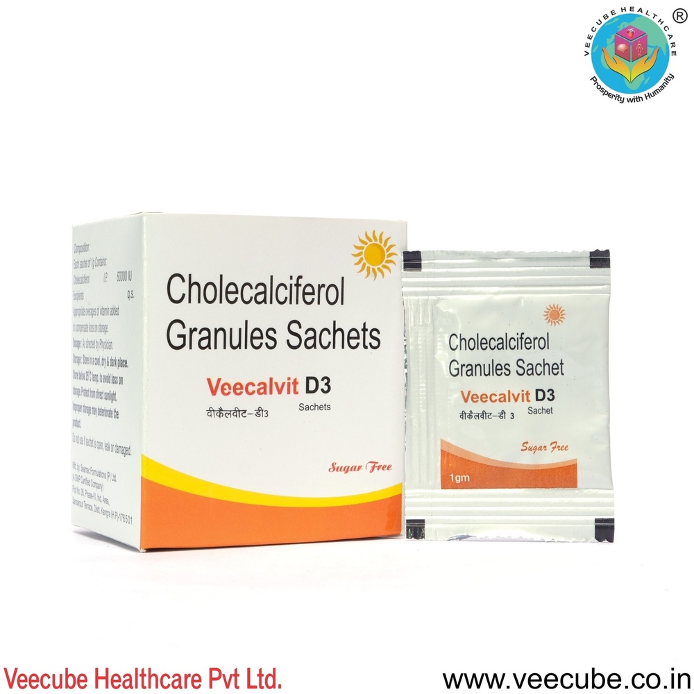 Cholecalciferol Granules Sachet 60000 IU Vitamin D3 Sugar Free