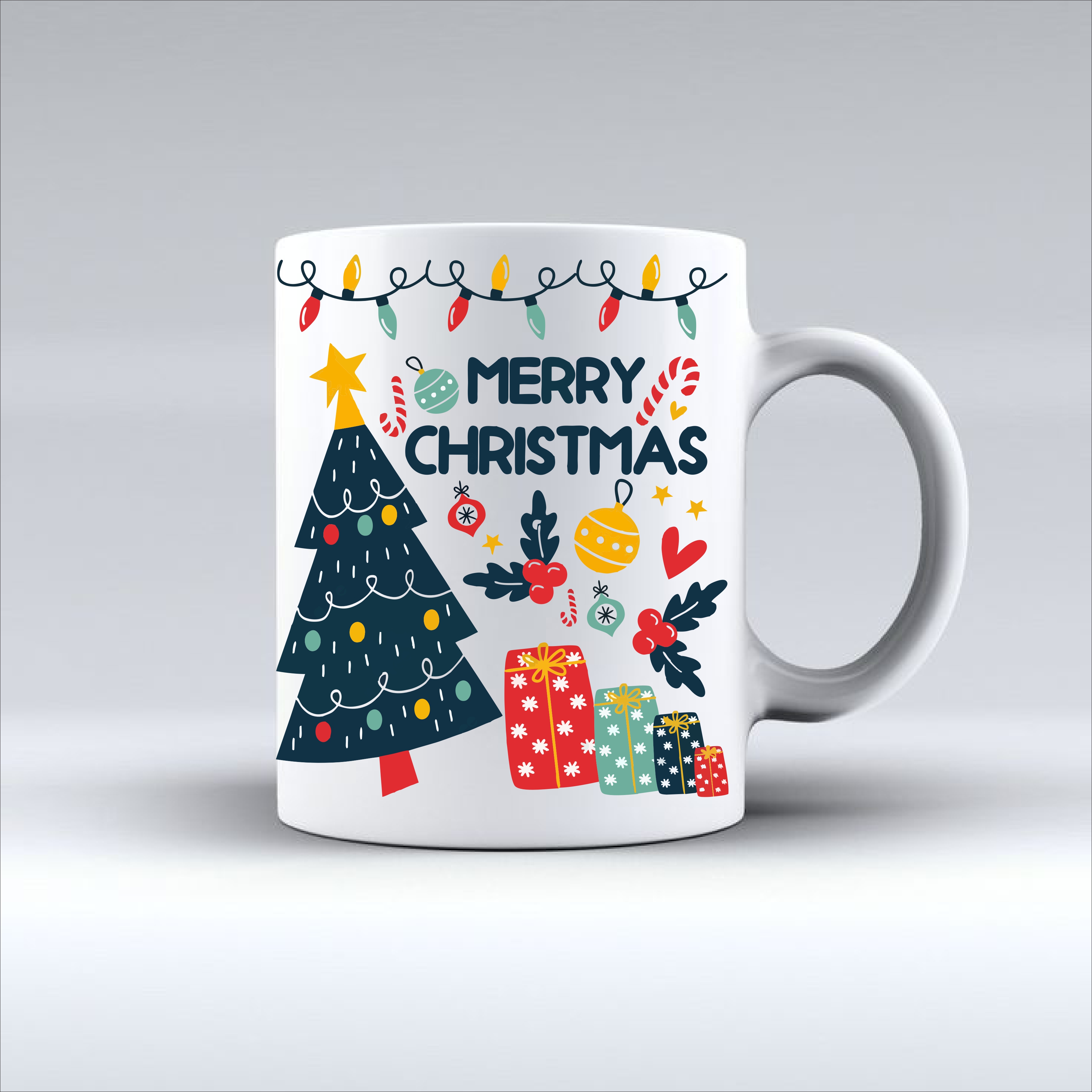 Print Ginnie Merry Christmas Happy New Year Gift For Friends/Family/Love Ceramic Coffee Mug  (350 ml)