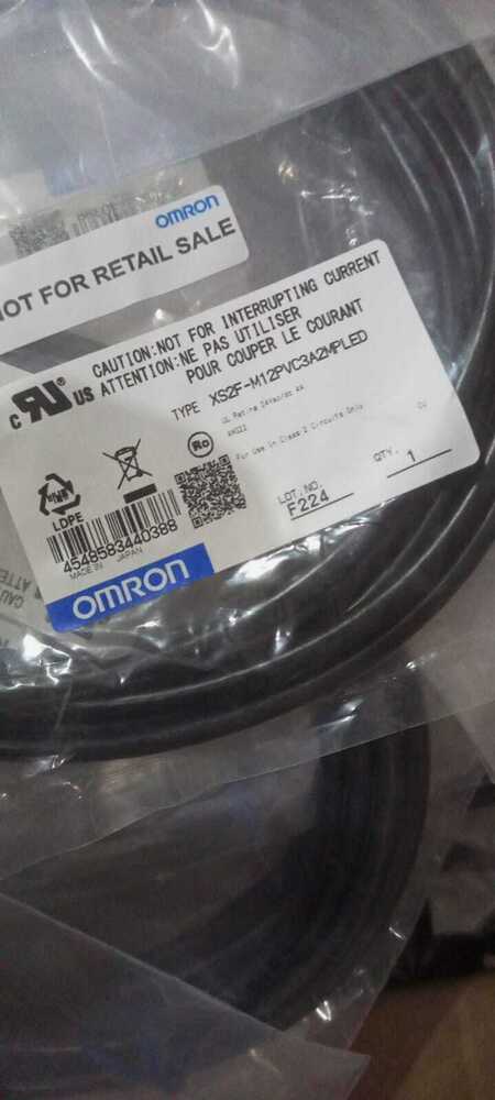 OMRON SENSOR CONNECTOR CABLE,XS2F-M12PVC3A2MPLED