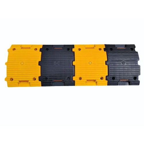 370X500X75Mm Plastic Speed Breaker - Color: Black And Yellow