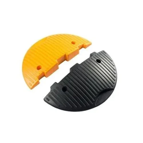 Speed Breaker Plastic End Caps - Color: Black And Yellow