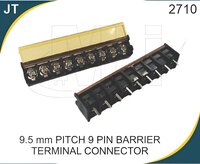 9.5 Mm Pitch 9 Pin Barrier Terminal Connector - Pvc Material, Metal Screw Components | Reliable & Secure Locking Mechanisms, Space-saving Design