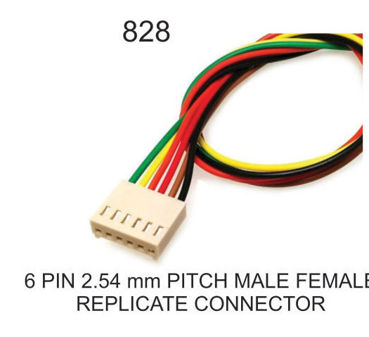 6 PIN 2.54 MM PITCH MALE FEMALE REPLICATE CONNECTOR