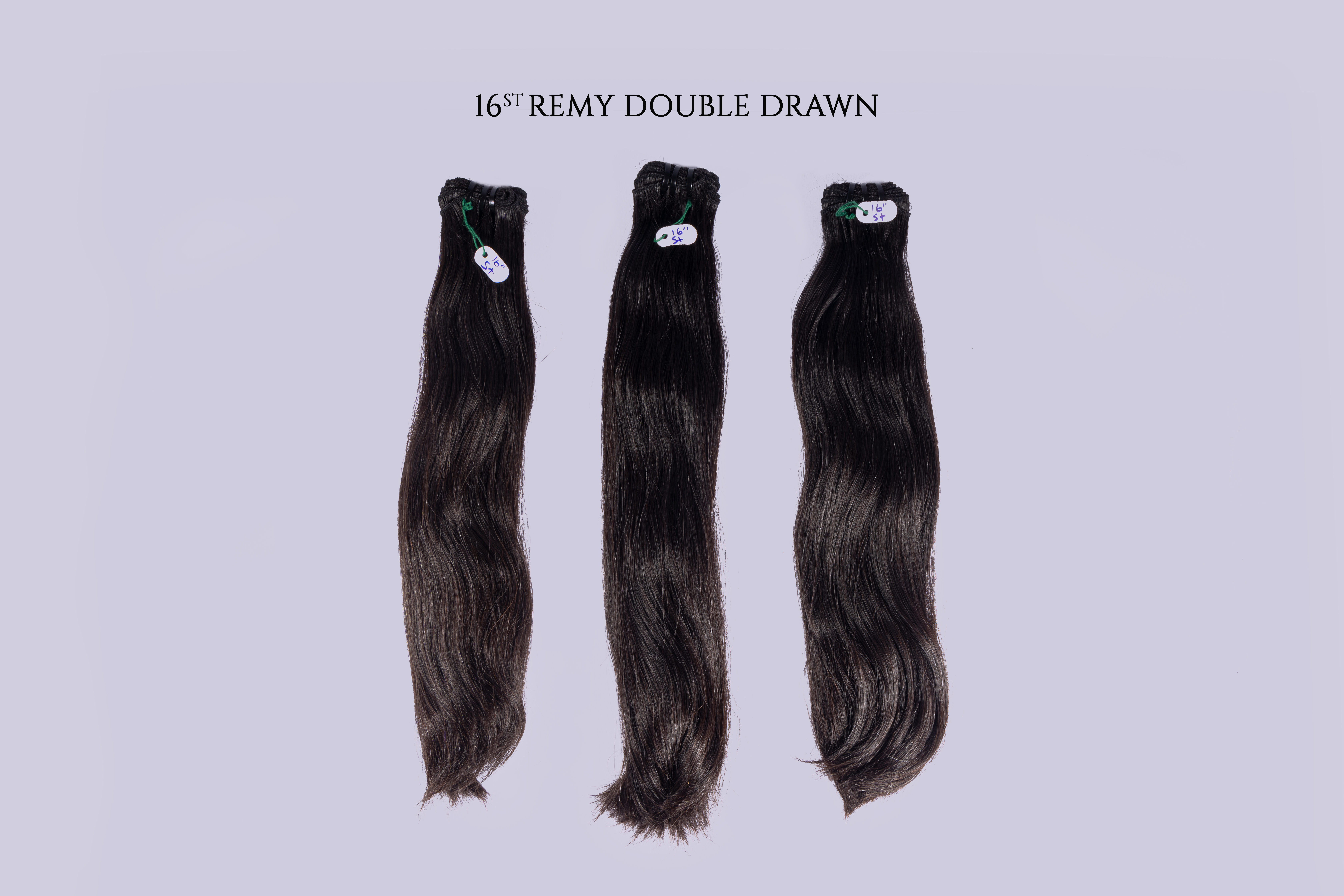 Remy double drawn hair