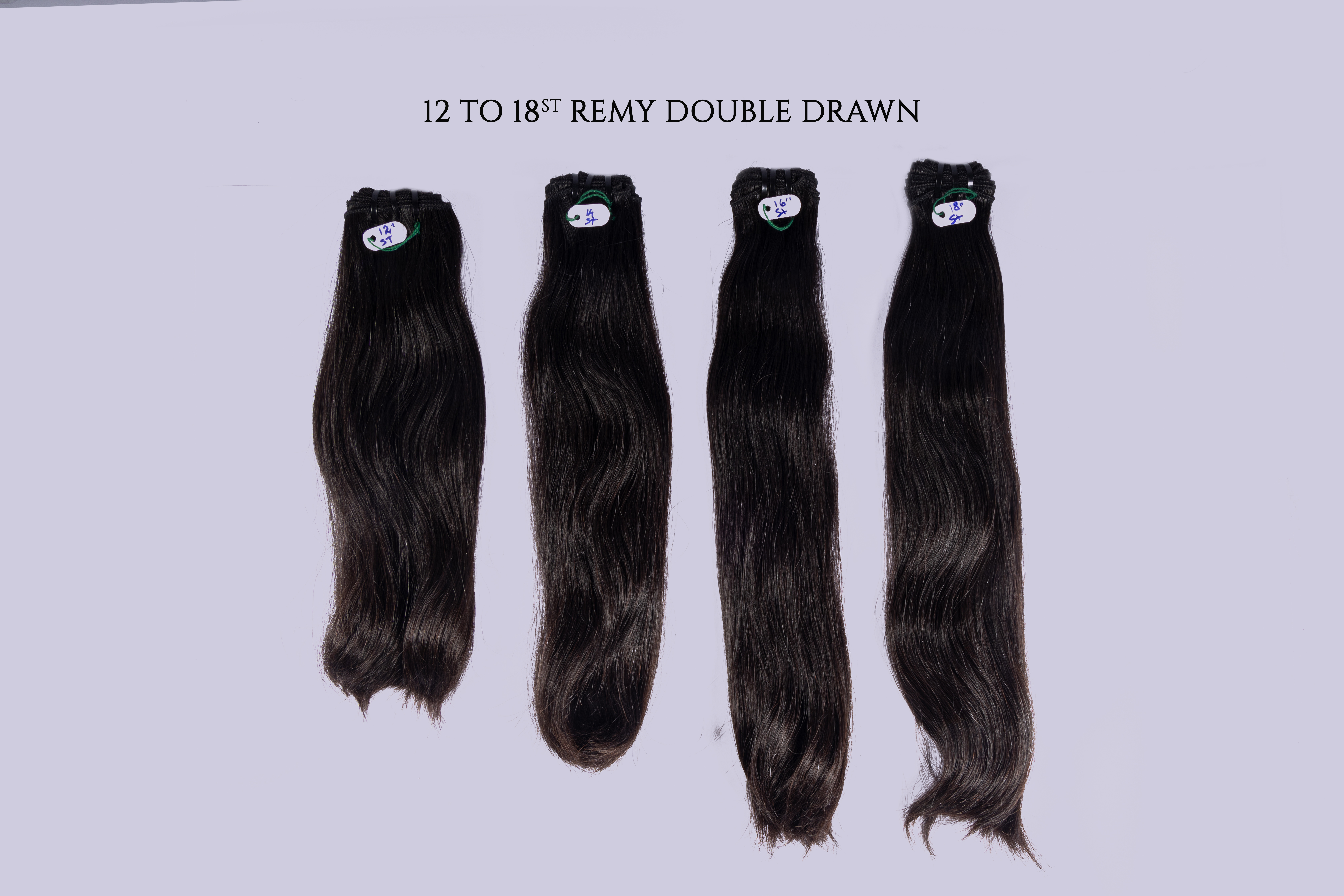 Remy double drawn hair