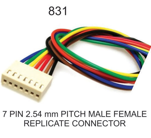 7 PIN 2.54MM PITCH MALE FEMALE REPLICATE CONNECTOR