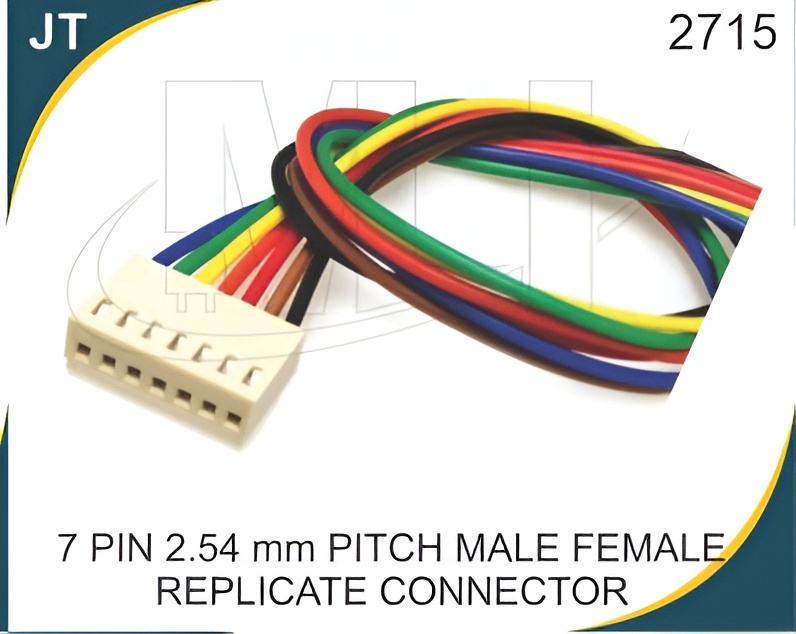 7 Pin 2.54Mm Pitch Male Female Replicate Connector